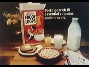1981 Froot Loops Breakfast Cereal Vintage TV Commercial - Toucan Sam