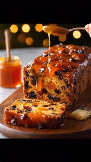 🍊 Moist Glazed Fruit Loaf Cake – Full Recipe Ingredients Mixed Fruits • 1 cup raisins • 1 cup sultanas or golden raisins • ½ cup chopped dried apricots • ½ cup chopped candied peel (optional) • ½ cup chopped cherries (red or mixed) For the Cake Batter • 1 cup (225g) unsalted butter, softened • 1 cup (200g) sugar • 4 large eggs (room temperature) • 2 cups (250g) all-purpose flour • 1 ½ tsp baking powder • ¼ tsp salt • ½ cup (120ml) orange juice OR milk • 1 tsp vanilla extract • 1 tsp orange zest