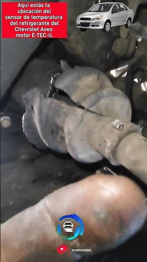 Location of the Chevrolet Aveo coolant temperature sensor