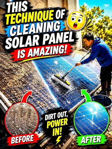 How This Techniques Of Cleaning Solar Panel Is Amazing 😰