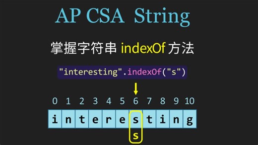 AP 计算机A 掌握字符串 indexOf 方法