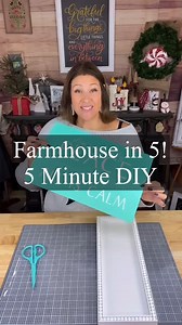 Farmhouse Christmas DIY - comment CALM for project kit #diydecor #diycrafts #diy #creativesarah #winterdecor #wintercrafts #christmasdecor #dollartreechristmas #dollartreechristmasdiy | Creative Sarah