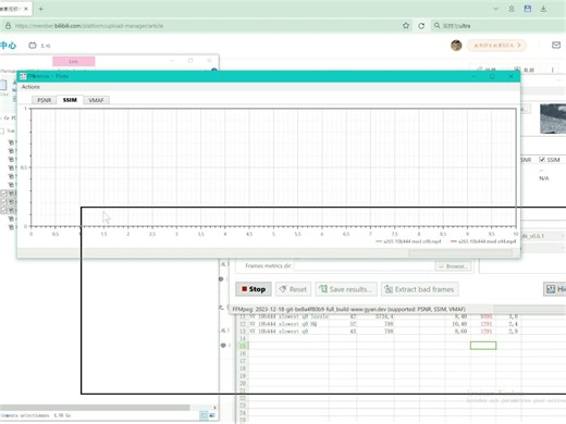 使用FFmetrics对比视频PSNR SSIM VMAF质量