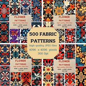 500 Fabric Patterns, Digital Paper, 500 Patterns for Crafts, Print on Demand, High Quality, Commercial Use - Etsy UK