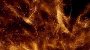 Gold Particles Abstract Background Shining Golden Floating Dust Particles Flare