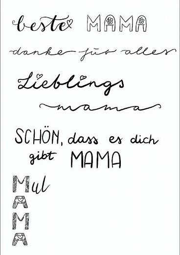 How to -Schriftzüge zum Muttertag lettern