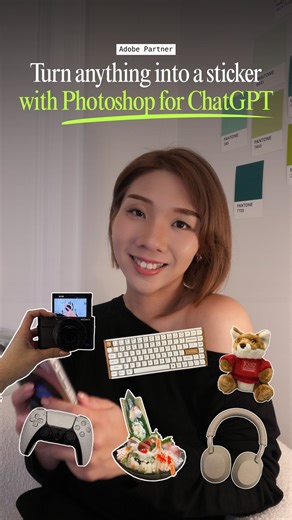 Janus Tiu on Instagram: "Editing photos just got way easier with Photoshop for ChatGPT. I’m partnering with Adobe to show you how I turned some of my favourite everyday things into stickers right on my phone. Here’s how I did it: I open ChatGPT and ask it to edit my image in Photoshop - background removed, effects added, done. Want to try it yourself? Comment “photoshop” and I’ll send you the link to try it now. @Adobe @Photoshop #CommunityxAdobe #PhotoshopPartner #Ad"