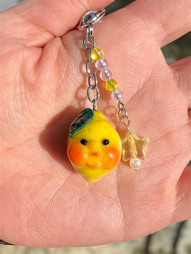 Kawaii Lemon Keychain, Unique Handmade Fruit Charm, Quirky Veggie Phone Strap, Fun Miniature Food Key Holders, Gift for Food Lovers - Etsy