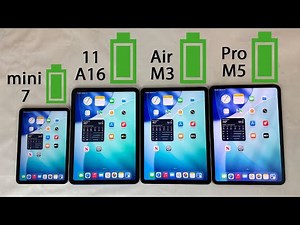iPad Pro M5 11” vs iPad Air M3 11” vs iPad (A16) vs iPad mini 7 BATTERY Test