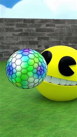 pacman Vs squishy stress Bell! #animation #satisfyingvideo #pacman