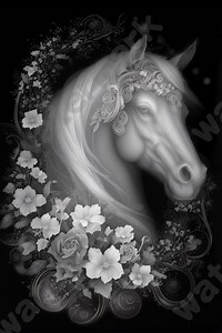 3D Horse Depth Map: Fiber Laser Engraving PNG File - Etsy Canada