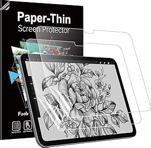 MoKo 2 Pack Paper Screen Protector for iPad Air 11 Inch M3 2025/M2 2024 (Air 7th/6th Generation), Write and Draw Like on Paper Anti-Glare Matte PET Film, Anti-Scratch, Compatible with Apple Pencil
