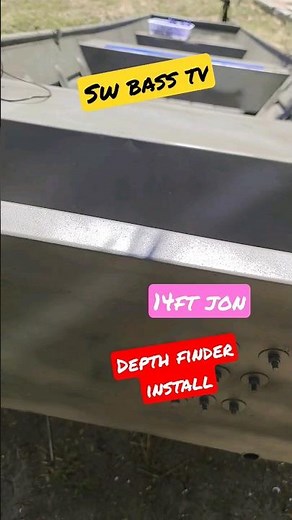 depth finder install 14ft jon boat mounting the transducer sw bass tv florida fishing tiny boats diy