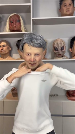 Silicone mask effect demonstration #siliconemask #realistic #cosplay #mask