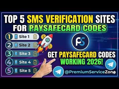 Top 5 SMS Verification Sites for Paysafecard Account || Non-VoIP Sites 2026