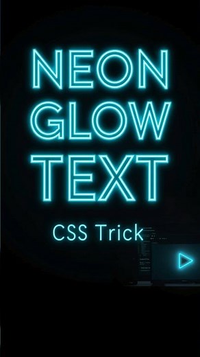 How To Create a Neon Glow Text Effect #css #coding