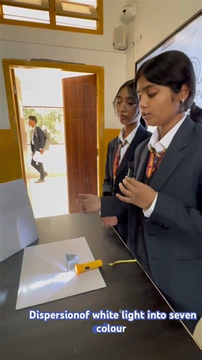 Dispersionof white light into seven colour