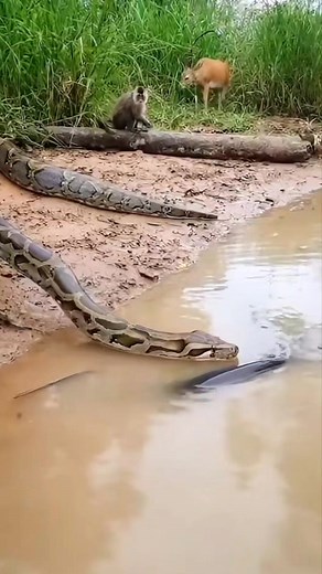 Python vs electric eel 😮🤯 #wildlife #animals | Riteek Kashyap