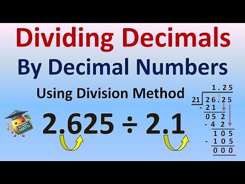 Dividing Decimals by Decimal Numbers using Division Method : Math
