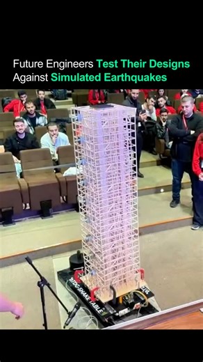 Artificial Intelligence • Tech on Instagram: "Future engineers compete to create earthquake-resistant structures, then subject them to simulated seismic activity that reveals which designs can survive nature's most violent forces. These particular designs face their trial on an RTDG shake table, a specialized platform that mimics the complex motions of actual earthquakes. These tables have become essential tools in engineering education and research, allowing engineers to observe structural beha