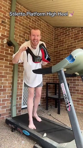 Running in High Heels: Fun Treadmill Challenge