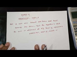 [21MATCS41] Model Question Paper 1 and 2 (Q.9b) | Module 5 | sampling theory |