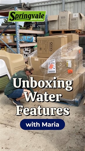 Maria and Nathan have just unboxed a pallet of 𝐧𝐞𝐰 𝐰𝐚𝐭𝐞𝐫 𝐟𝐞𝐚𝐭𝐮𝐫𝐞𝐬 – check them out! #GardenWaterFeature #GardenInspiration #OutdoorDecor #WhanganuiGardeners #NZGardening #SpringvaleGardenCentreWhangas #GardenStyle | Springvale Garden Centre