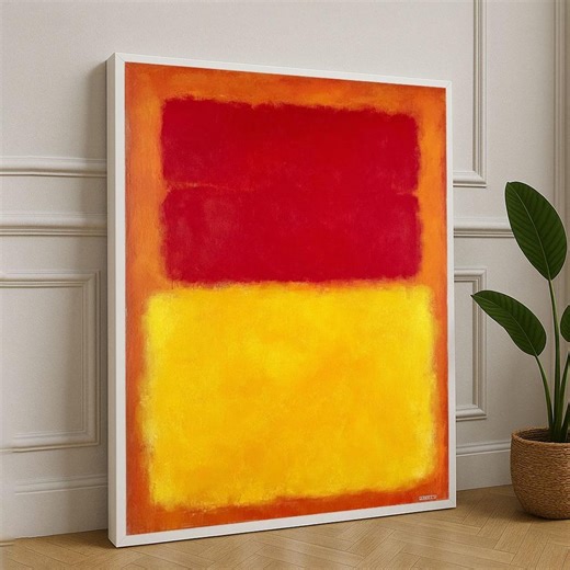 Rothko Inspired Color Field Painting, Red and Yellow Canvas Art - Etsy UK
