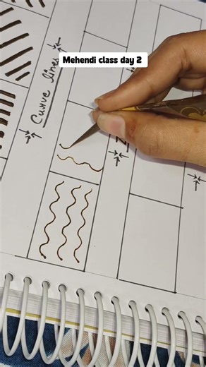 Mehendi Class Day 2 | Thick Line, Curve & Zigzag Practice ✨