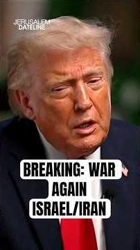 Israel Under Attack: Ballistic Missiles Intercepted Trump Says "Stop" - Iran & Israel Exchange Fire