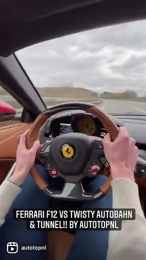 Ferrari F12 740HP V12 on Autobahn! #shorts
