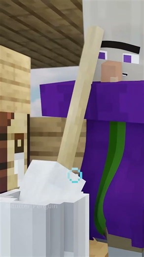 The Unexpected Friendship Of The Witch and Cat 🐈 #minecraft #shorts