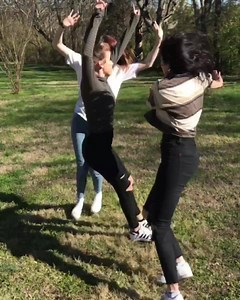 Can YOU do better? We did the #TriangleDanceChallenge and it’s harder than it looks!! 😂 who are two friends you wanna try this with? 💃🏻👯‍♀️ | Cimorelli