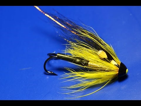Tubeworx black and yellow tube fly - salmon