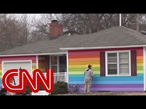 Rainbow house gets revenge on neighbors