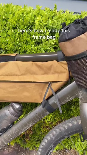 making a frame bag for my gravel bike #diy #gravelbike #bikepacking