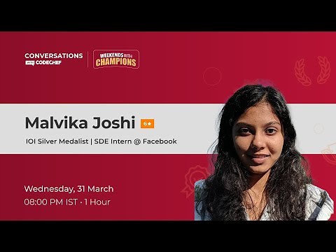 IOI Silver Midlist & 7 Star Coder #1 || Conversations With CodeChef || Weekends With Champions