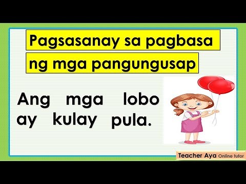 Pagsasanay sa pagbasa ng mga pangungusap | Filipino Kinder | Grade 1 & 2 | Practice Reading