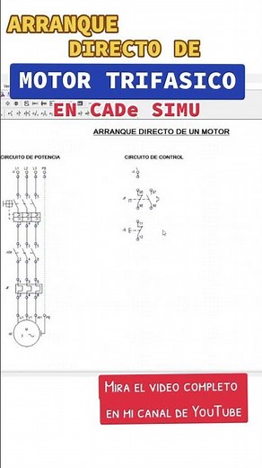 Arranque directo de motor trifásico en CADE SIMU | Diagrama de conexiones paso a paso