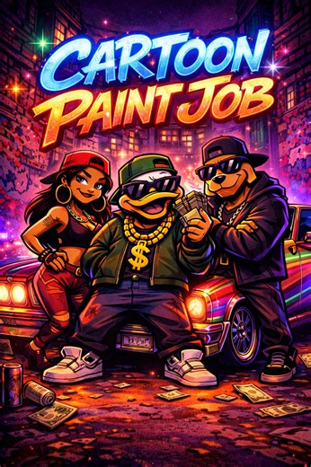 Cartoon Paint Job 🎨🔥 The streets just got animated. The crew from A-Town After Dark pulled up dripping in color, chrome, and cartoon chaos. This ain’t your childhood cartoons… this is Toons With Attitudes. If you like animated hip-hop, cartoon rap, gritty comic style visuals, and viral cartoon music, you’re in the right alley. 🎤 Popeye da Plug 💋 Betty Lush 🦆 Money Duck Welcome to the cartoon trap universe where the paint stays fresh and the beats hit harder than a spray can in the night. Dr
