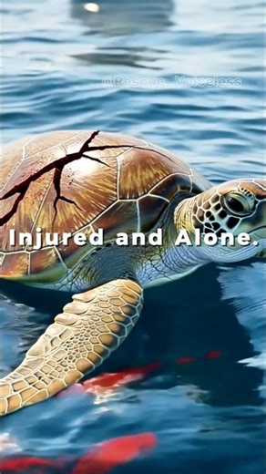Sea Turtle with Shattered Shell Saved After Boat Collision ❤️