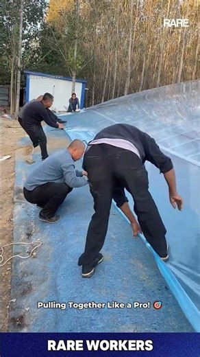 Construction Skill: Men Cover Greenhouse