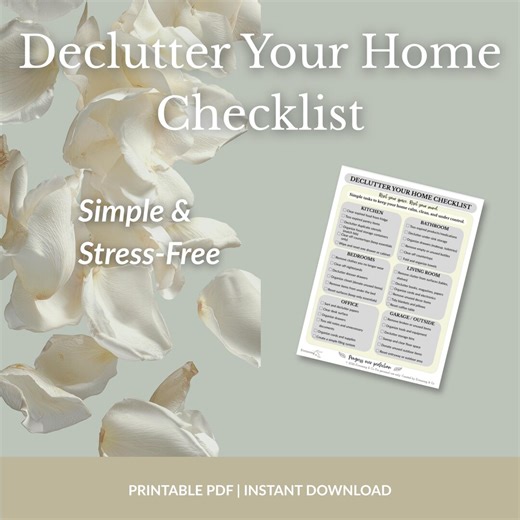 Declutter Your Home Checklist Printable - Etsy