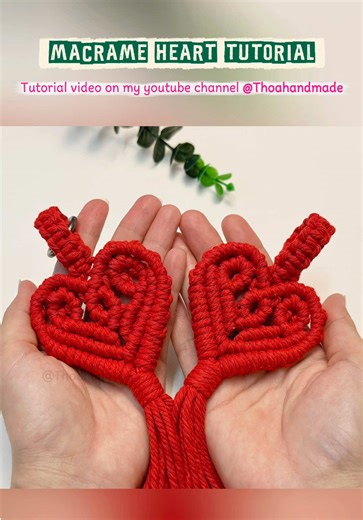 Macrame Heart Tutorial | Gift Love #handmade #macrame #heart #giftlove #fyp