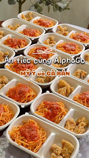 ✨ SERIES ĂN TIỆC CÙNG ALPHAGO ✨✨ 🎉 Mỳ ý và Gà rán rút xương 🥰 Quý thầy cô, phụ huynh, các bạn học sinh đặt tiệc Liên hoan, tổng kết, sinh nhật nhớ tới AlphaGo nha Chuyến này Al update mẫu hộp xinh xắn để vừa ăn ngon vừa có ảnh đẹp nè✨✨ | AlphaGo