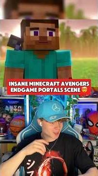 Insane Minecraft Avengers Endgame portals scene 🤯 #avengersendgame #minecraft #reaction #marvel