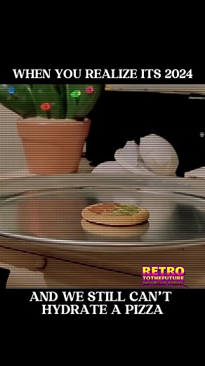 I mean…imagine? 😂 #BackToTheFuture2 gave us high hopes when it came to technology (for 2015) but…it’s 2024 and yet we still can’t hydrate a pizza 😩 | Retro To The Future