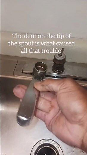 Quick kitchen faucet spout repair 10 min before shift is over #plumbing #thestruggle #diy