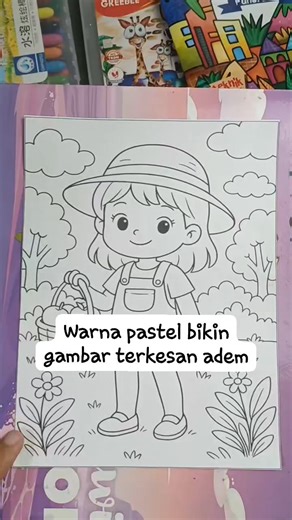 Evy agustini on Instagram: "Mewarnai langit dengan gradasi warna pastel. Bikin adem. Happy drawing n coloring. #menggambar #mewarnai #drawing #coloring #gradasi #langit #warnapastel #silkycrayon"