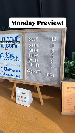 Monday Preview! Bin items are $5! Clothes and Jewelry are priced as marked! We’re open 9am-5pm! | The Valley Overstock